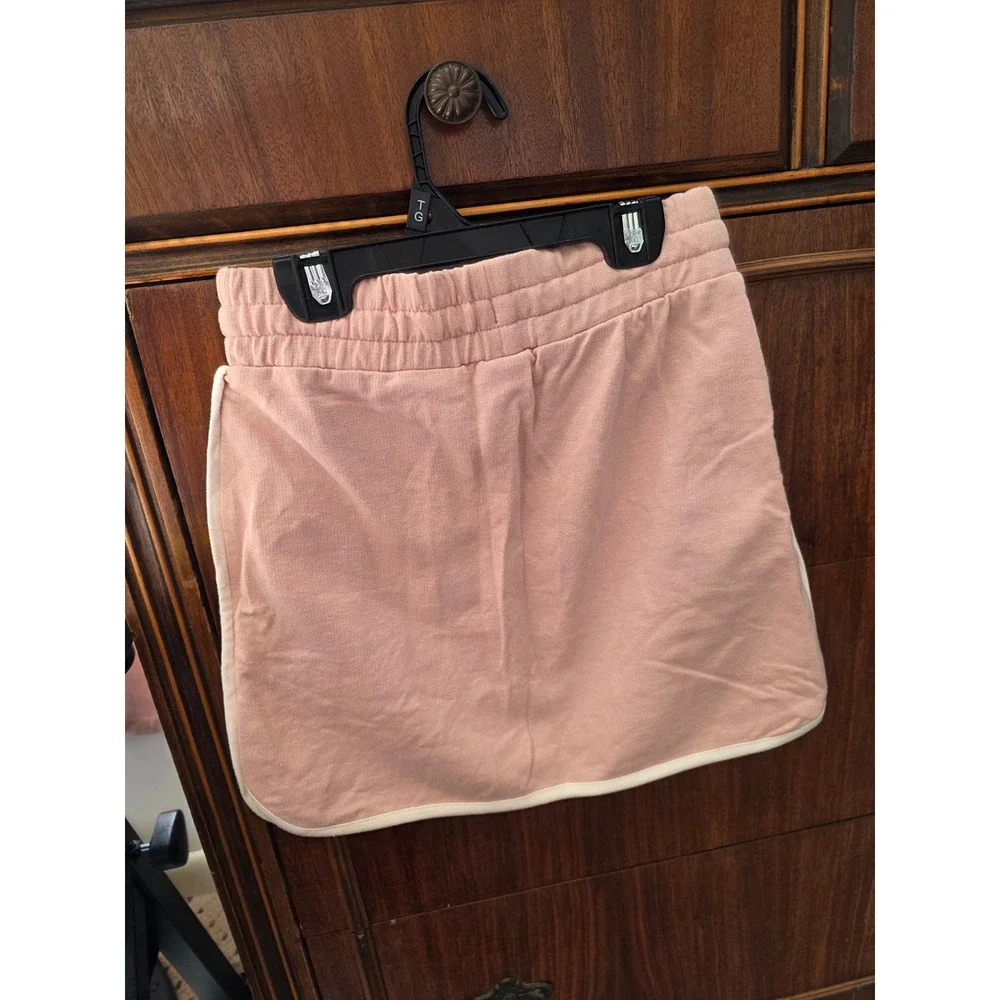 Carters‎ Kid Girls Pink French Terry Skirt White Trim Size 7 7A Sporty Casual